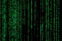 overlapping lines of green computer code